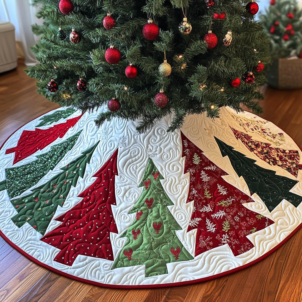 Christmas Tree TAI041024068 Quilted Tree Skirt