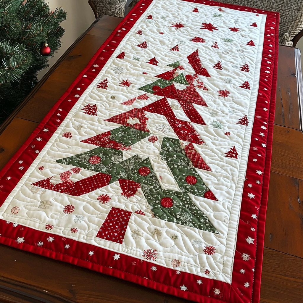 Christmas Tree TAI040924374 Quilted Table Runner