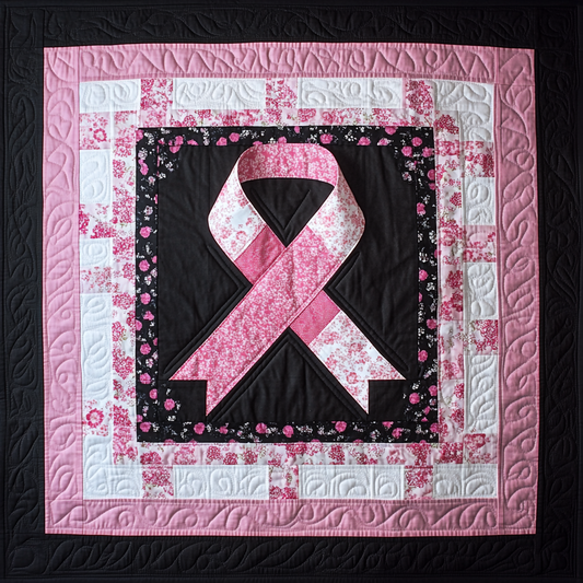 Breast Cancer Ribbon TAI101224228 Quilt Blanket