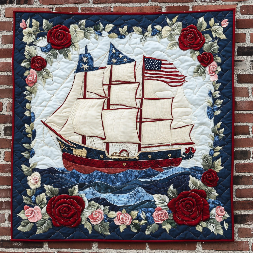 Patriotic Ship DAI051224048 Quilt Blanket