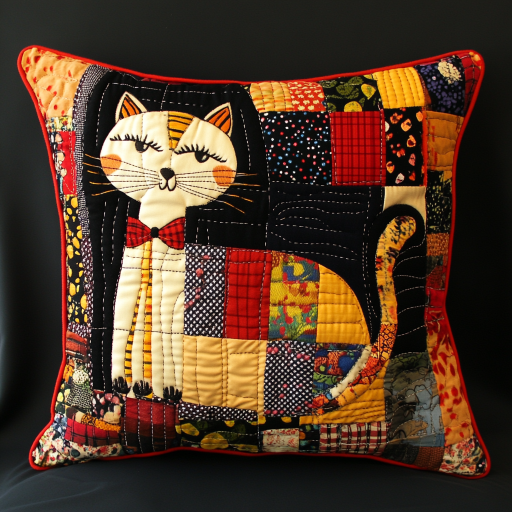 Cat TAI130824177 Quilted Pillow Case