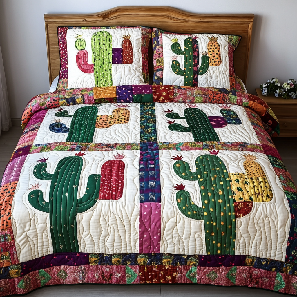 Cactus DAI040924050 Quilt Bedding Set