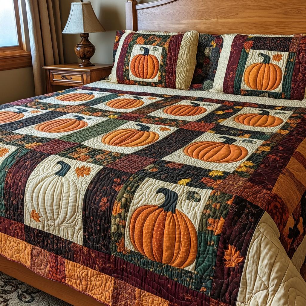 Pumpkin TAI021024226 Quilt Bedding Set