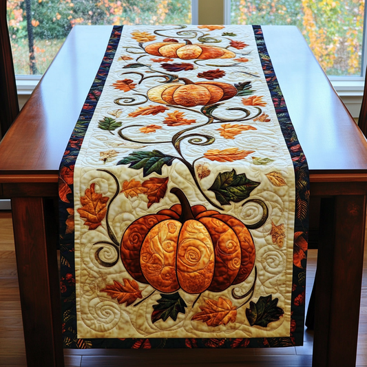 Pumpkin TAI121024014 Quilted Table Runner