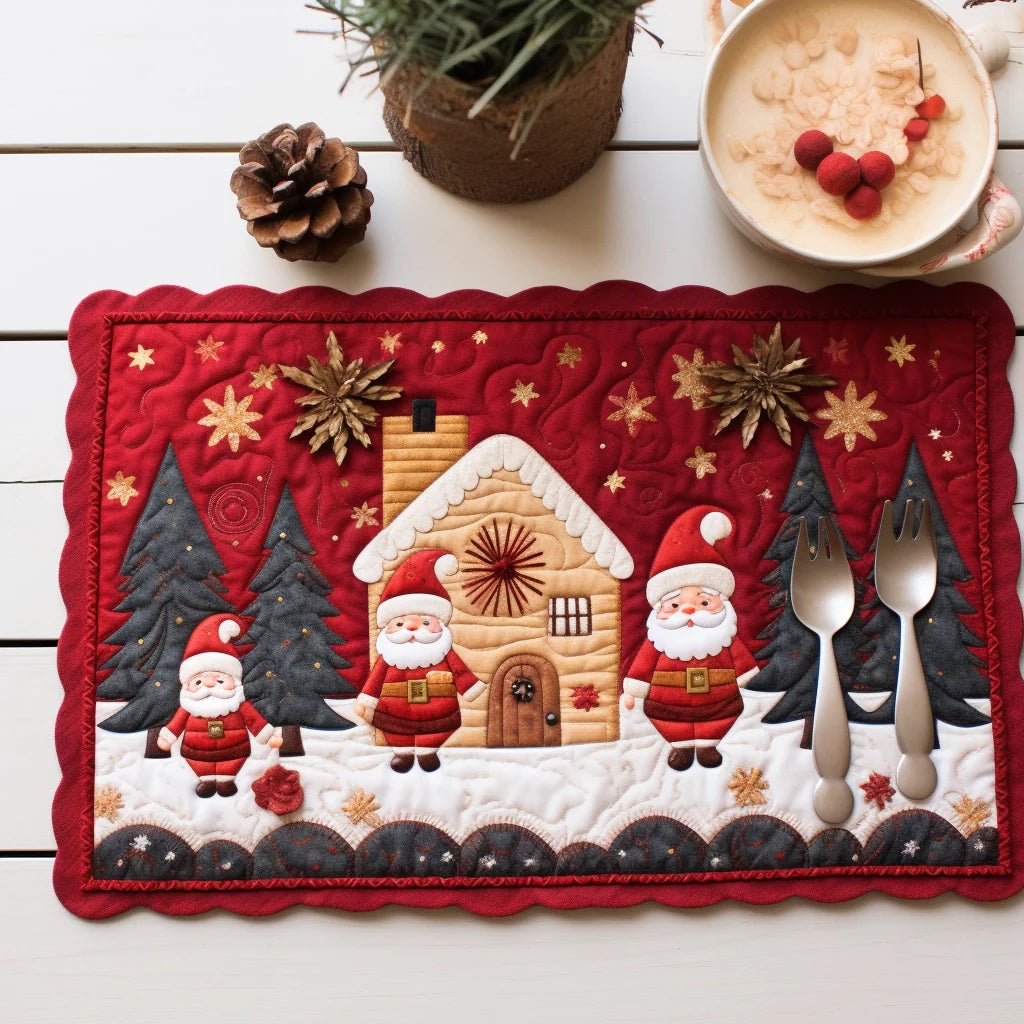 Christmas Santa CLA22112312 Quilted Placemats