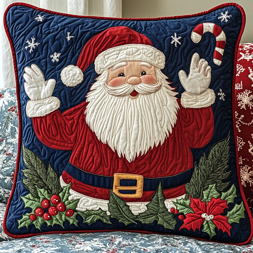 Christmas Santa TAI141124403 Quilted Pillow Case