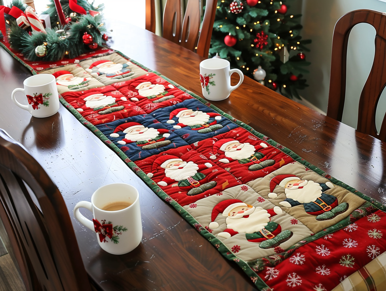 Christmas Santa TAI010824018 Quilted Table Runner