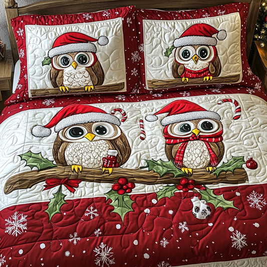 Christmas Owls TAI141124036 Quilt Bedding Set