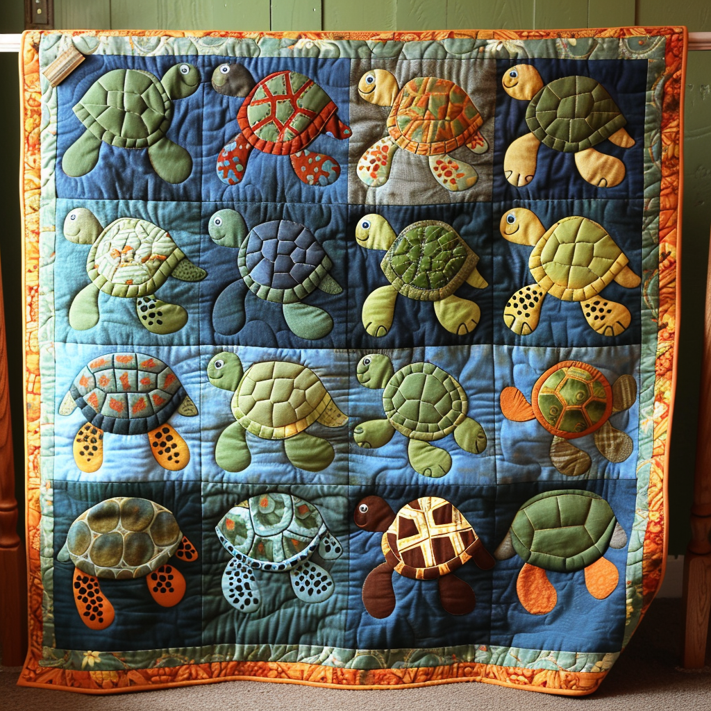 Turtle TAI100724002 Quilt Blanket