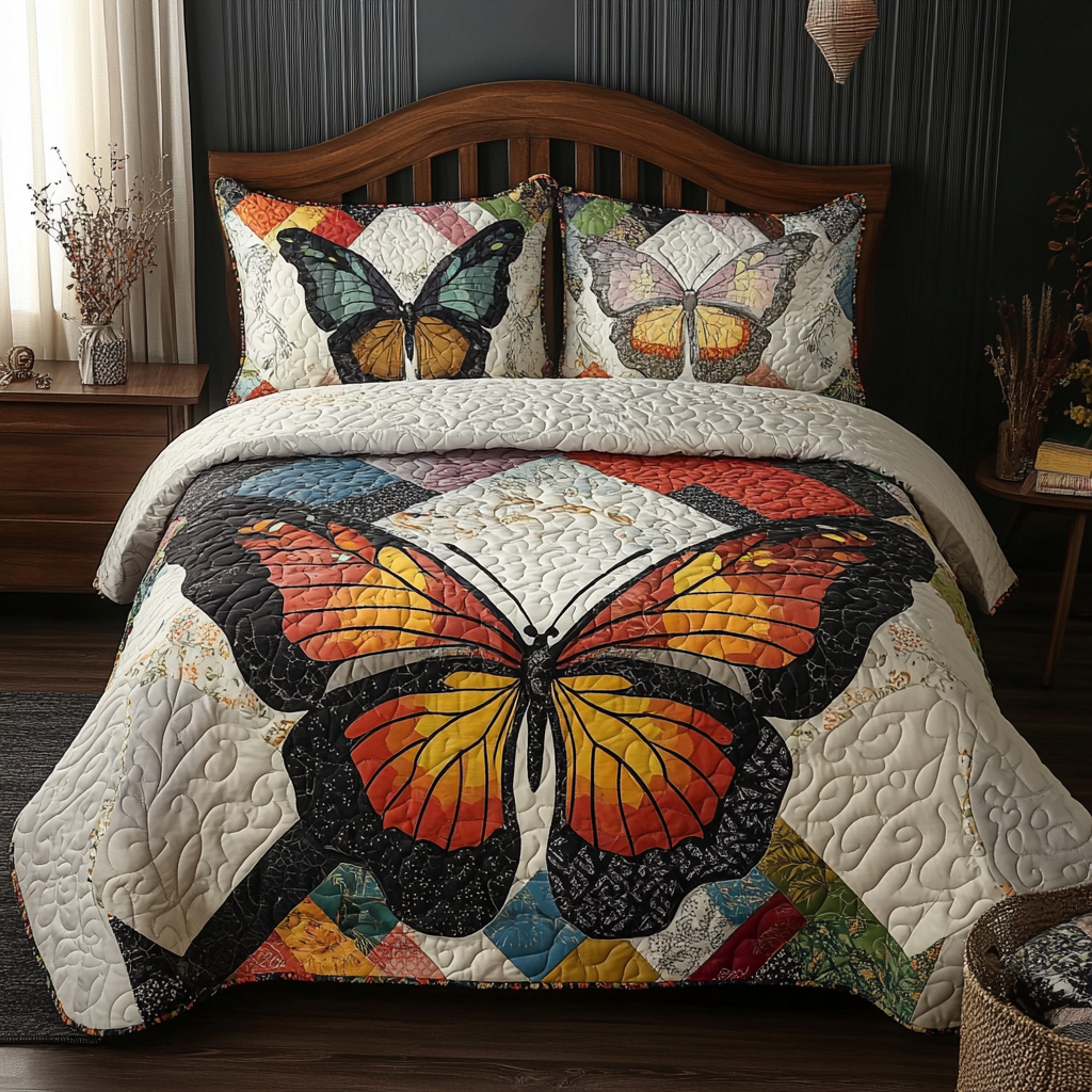 Butterfly TAI080824115 Quilt Bedding Set