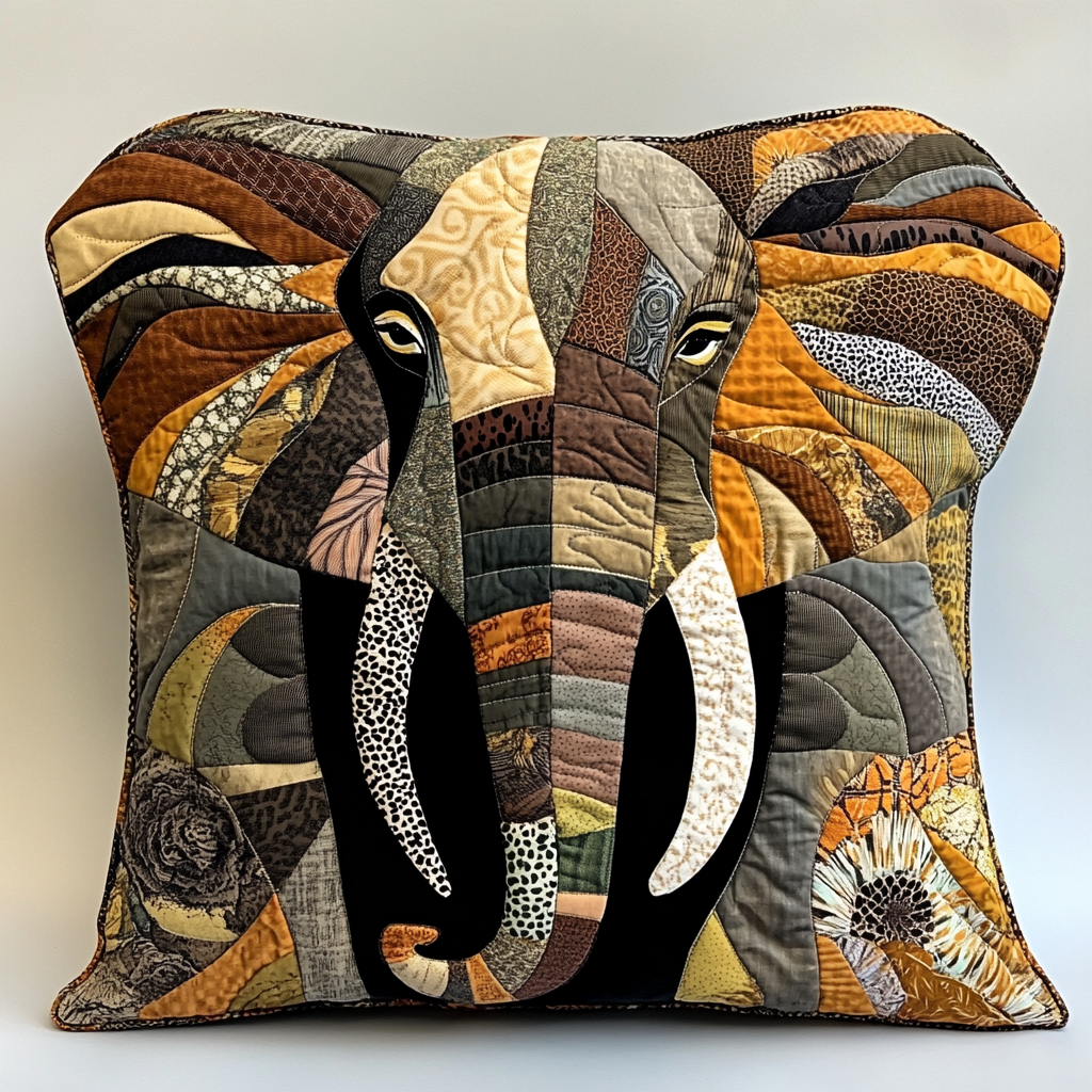 Elephant TAI181024493 Quilted Pillow Case