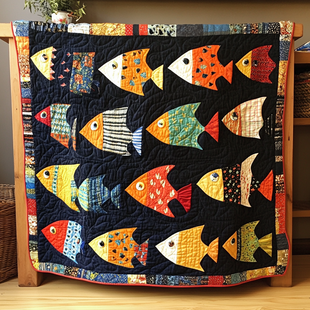 Fish DAI130824062 Quilt Blanket