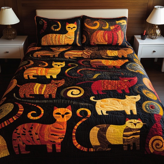 Cats TAI201124181 Quilt Bedding Set