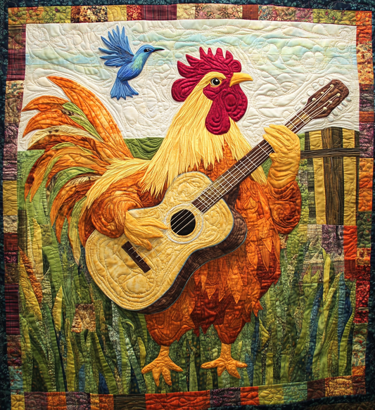 Chicken Guitarist DAI241224334 Quilt Blanket