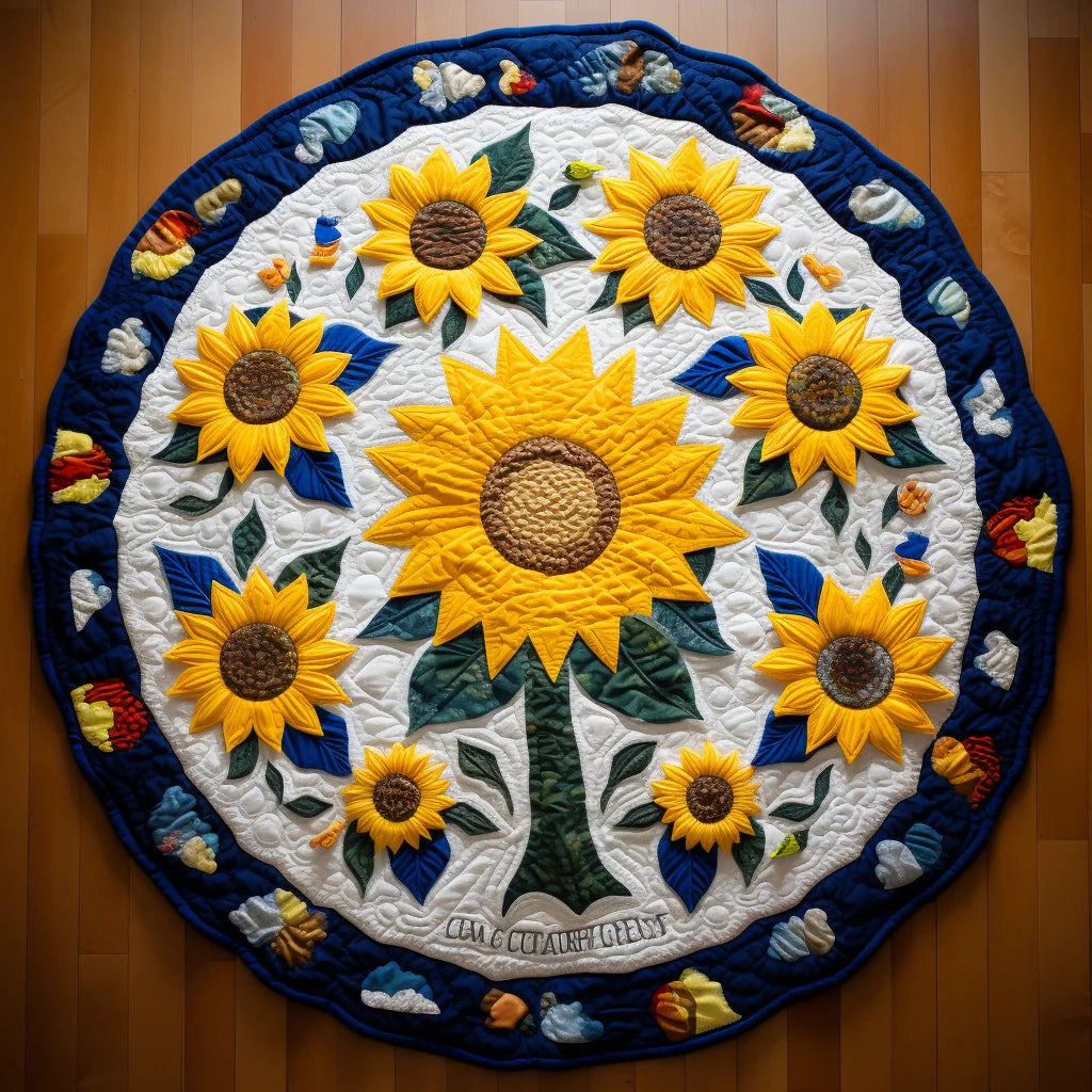 Sunflower TAI221223125 Quilted Round Mat