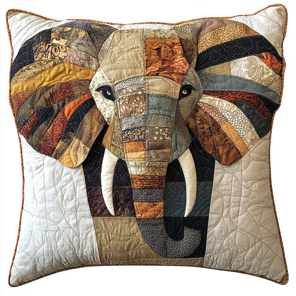 Elephant TAI181024500 Quilted Pillow Case