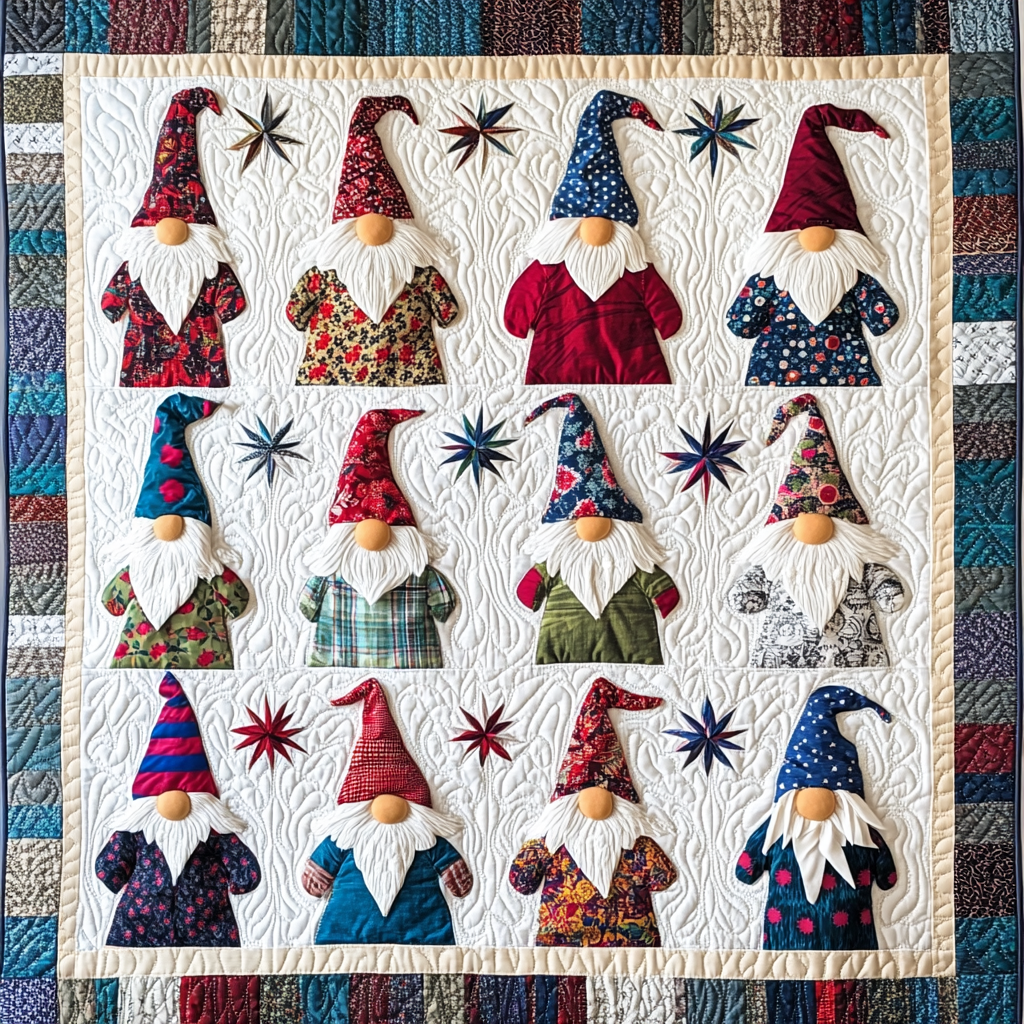 Patriotic Gnome TAI260924047 Quilt Blanket