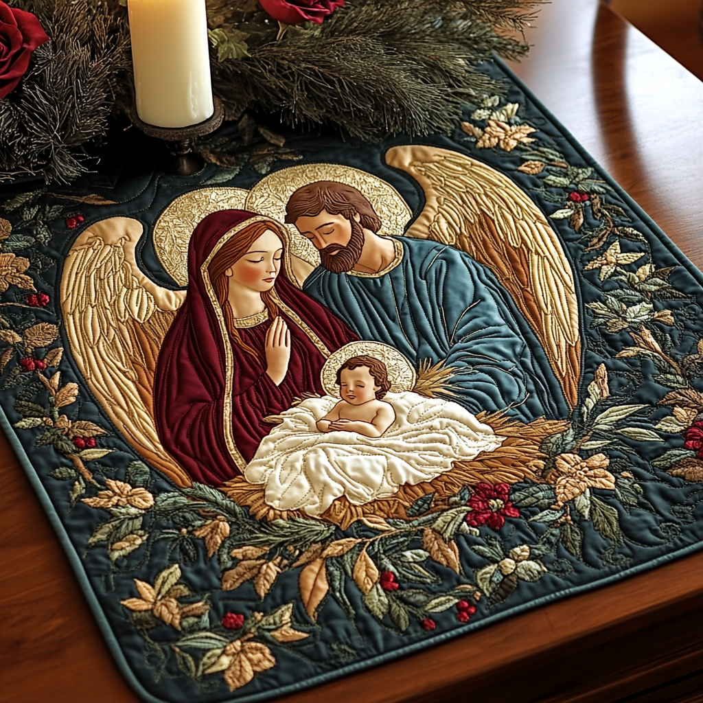 Nativity TAI111124341 Quilted Table Runner