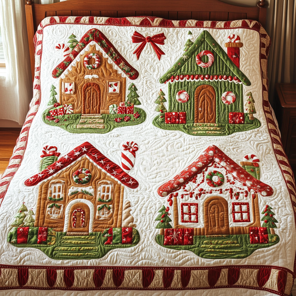 Christmas Gingerbread House DAI111124507 Quilt Blanket