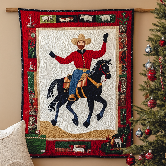 Christmas Cowboy DAI111124443 Quilt Blanket