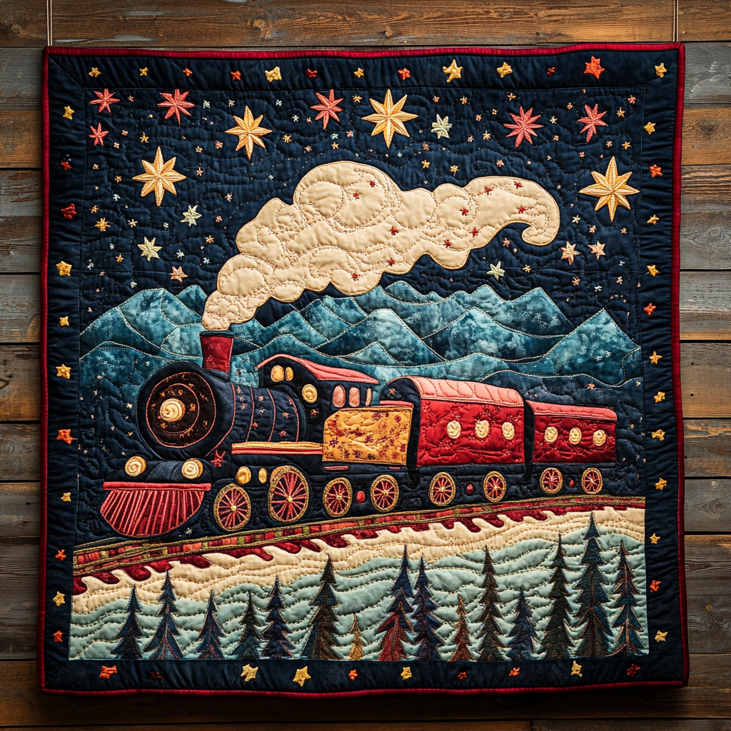 Winter Train DAI111124506 Quilt Blanket