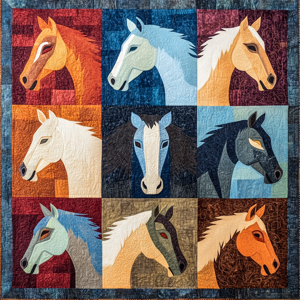 Horse DAI070824087 Quilt Blanket