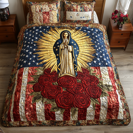 Patriotic Mother Mary DAI231124100 Quilt Bedding Set