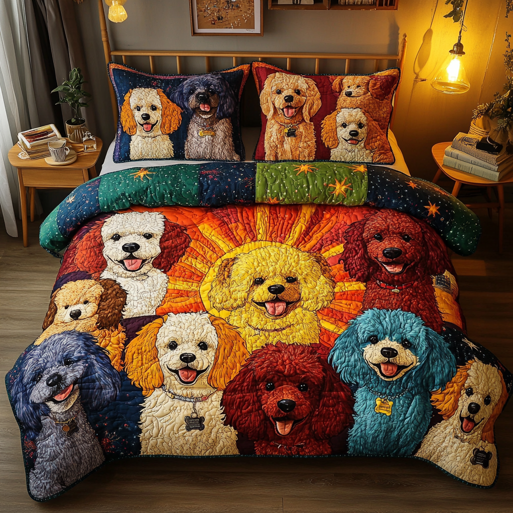 Poodle TAI181024372 Quilt Bedding Set