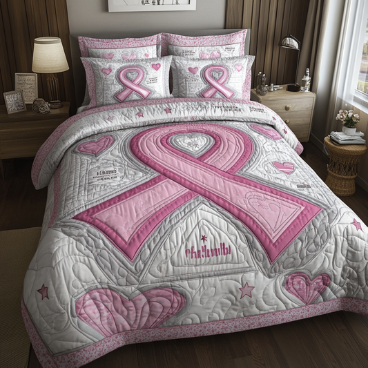 Breast Cancer Ribbon TAI101224316 Quilt Bedding Set