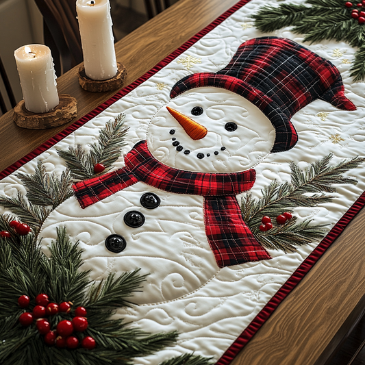 Christmas Snowman TAI111124365 Quilted Table Runner