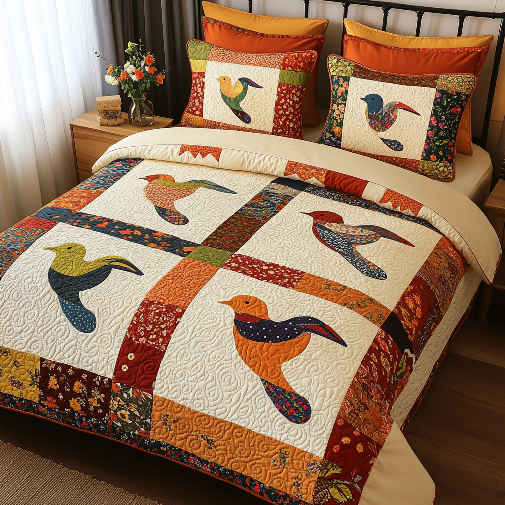 Bird DAI280824225 Quilt Bedding Set