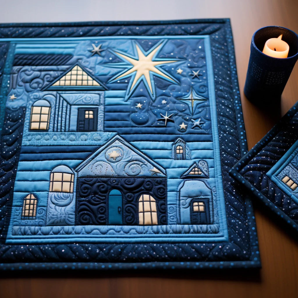 Jewish Hanukkah TAI040124364 Quilted Placemats