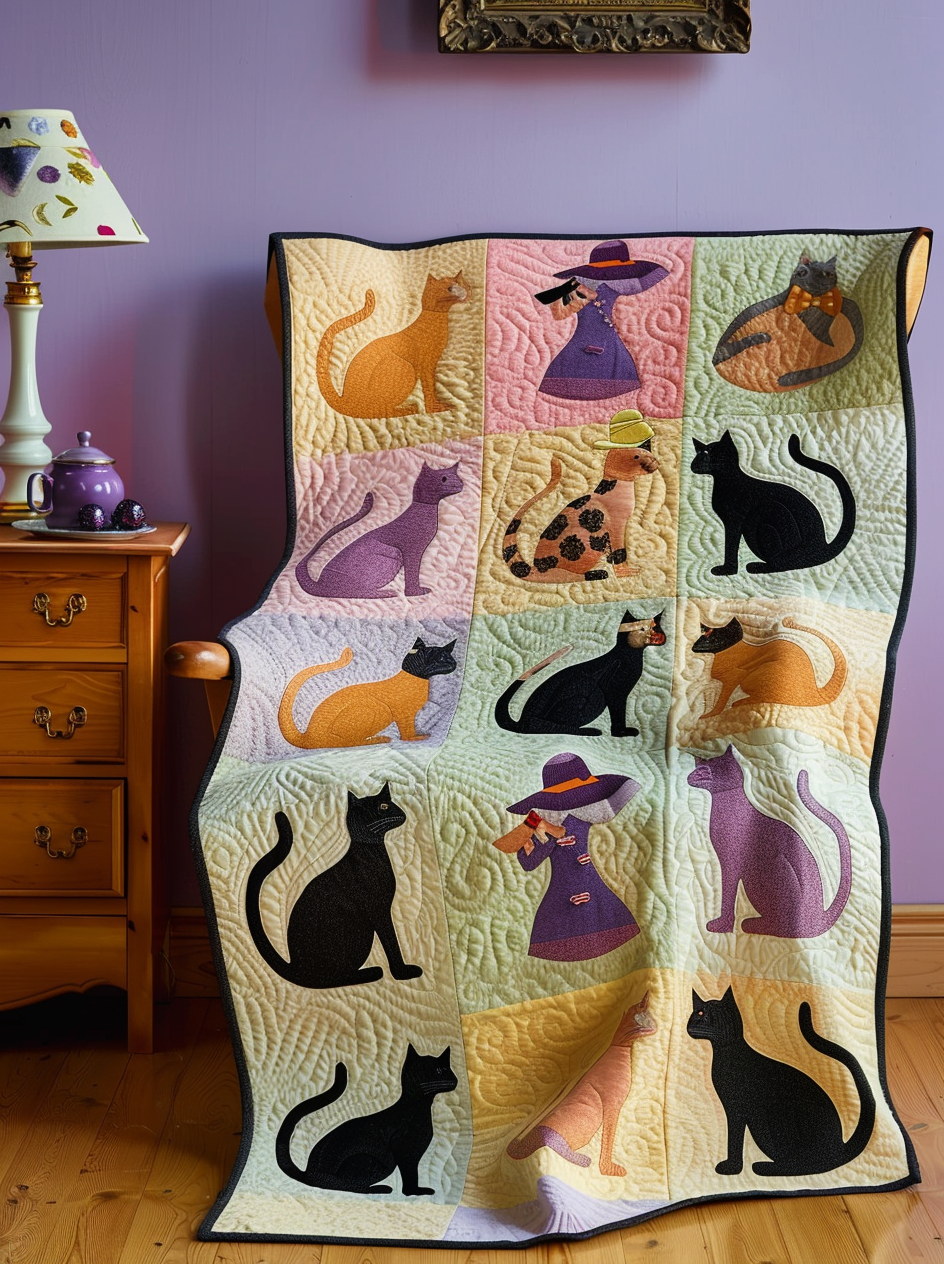 Cat TAI040624026 Quilt Blanket