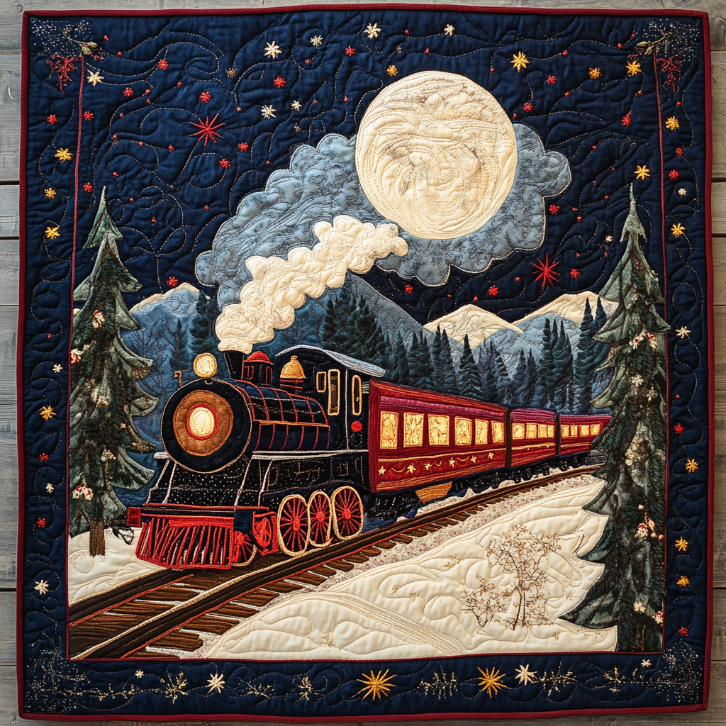 Winter Train DAI111124505 Quilt Blanket