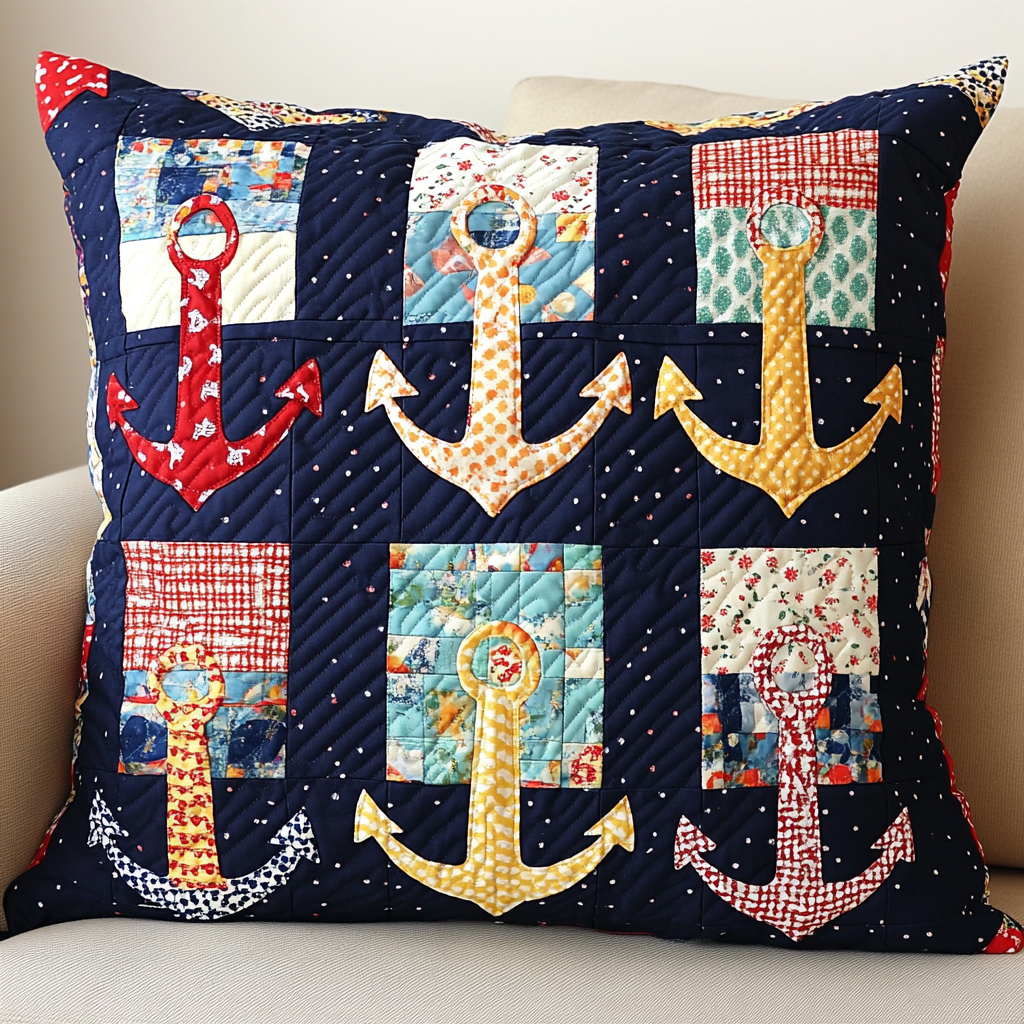 Nautical Anchor DAI111124556 Quilted Pillow Case