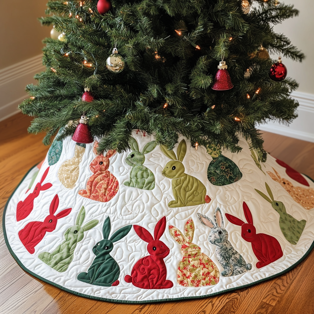 Bunny DAI090924016 Quilted Tree Skirt