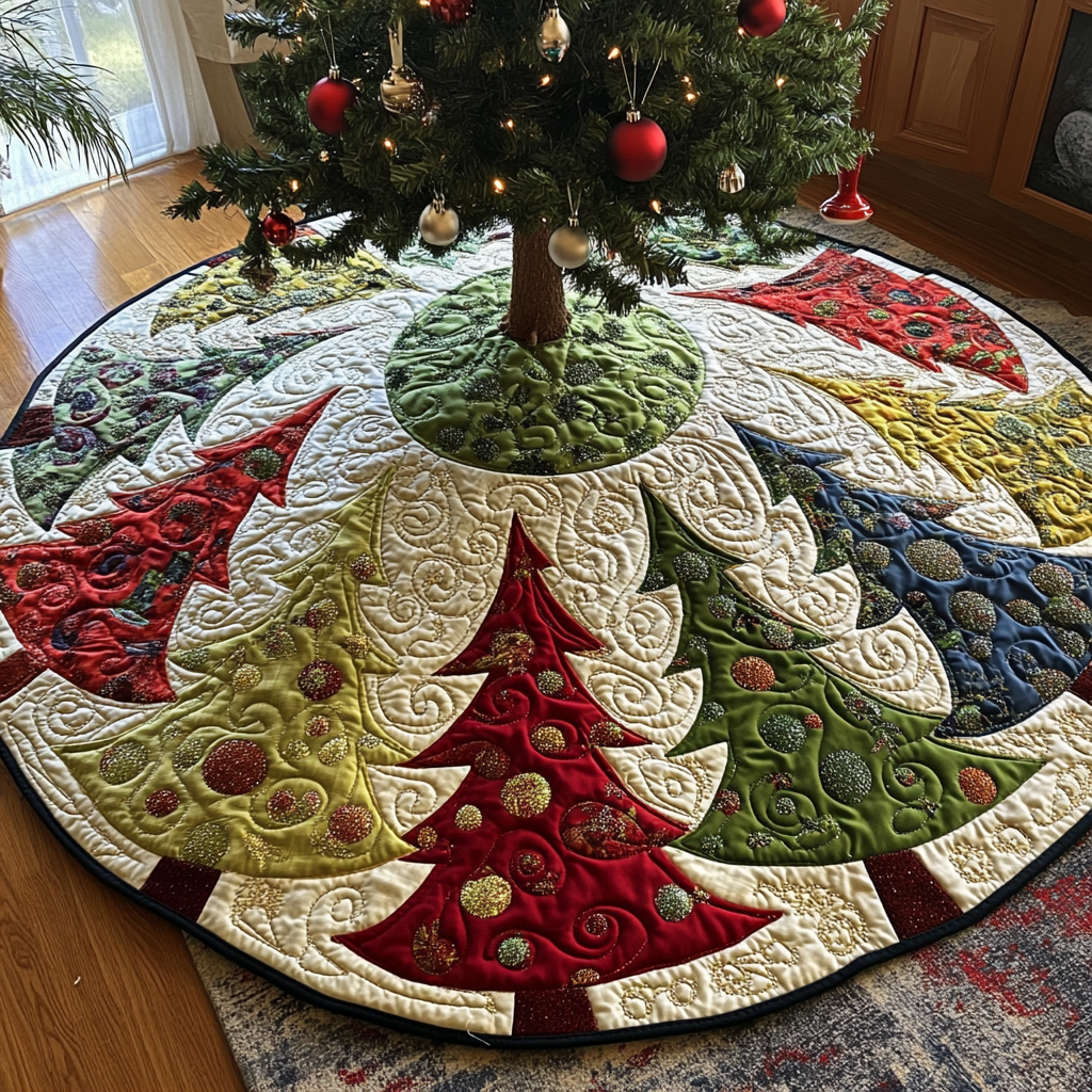 Christmas Tree DAI090924077 Quilted Tree Skirt