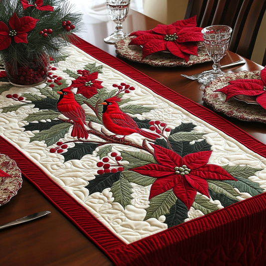 Christmas Cardinal TAI141124288 Quilted Table Runner