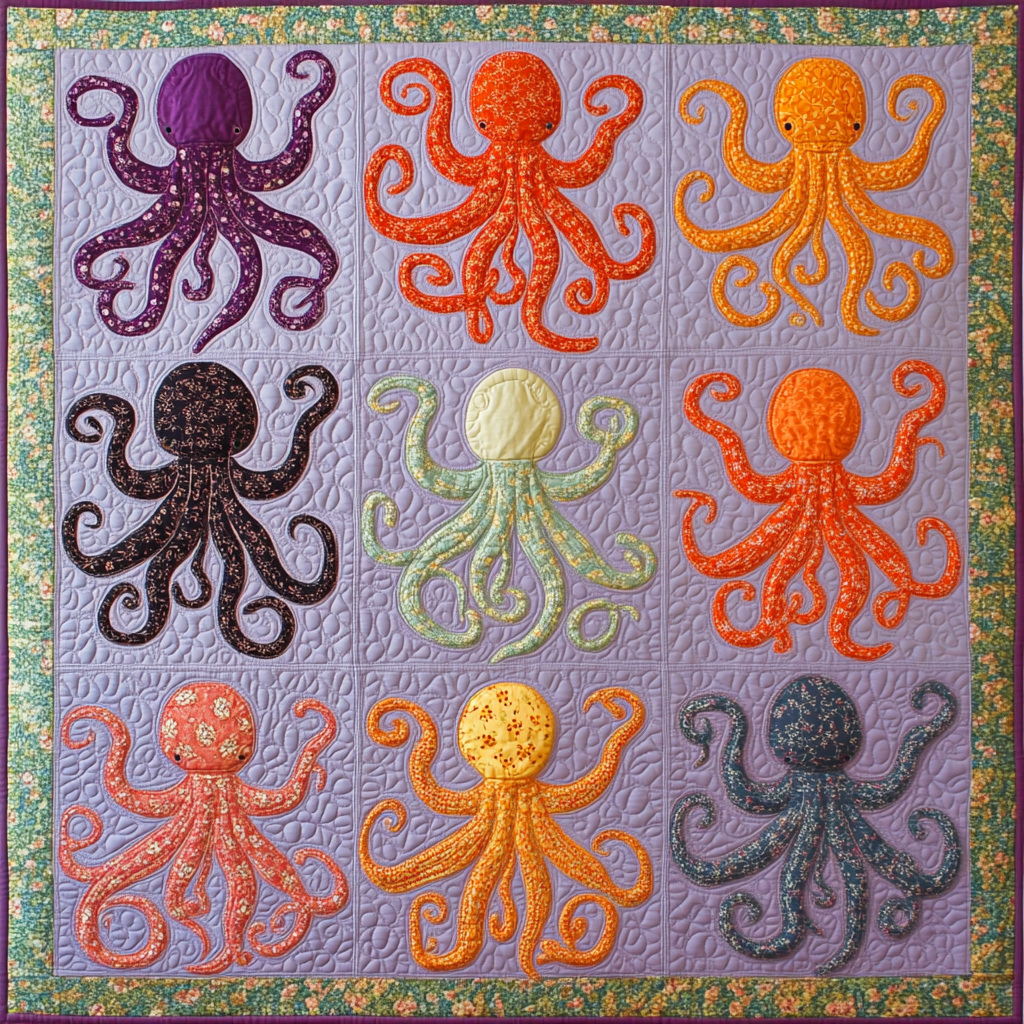 Octopus DAI040924218 Quilt Blanket