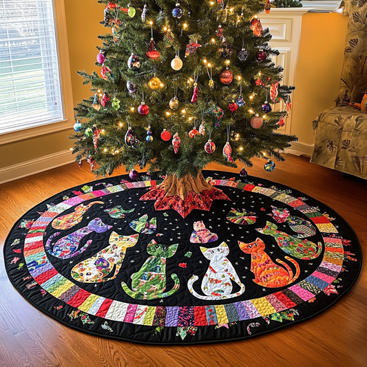 Cats TAI021024113 Quilted Tree Skirt