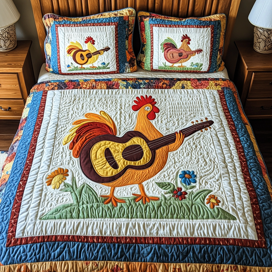 Chicken Guitarist DAI241224206 Quilt Bedding Set