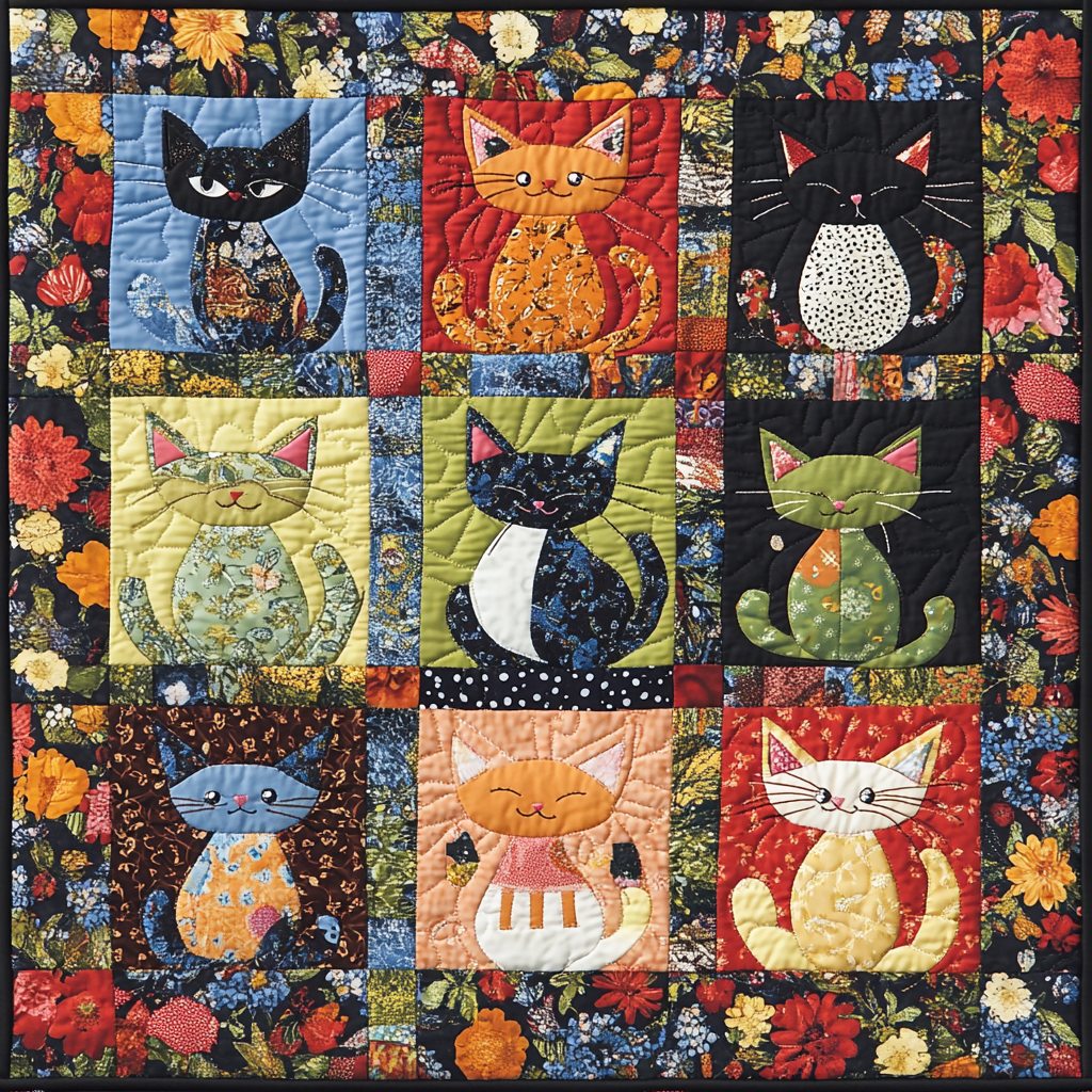 Cat DAI070824139 Quilt Blanket