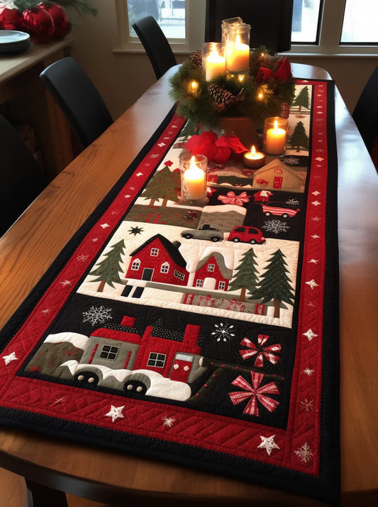 Christmas Village TAI29112306 Quilted Table Runner