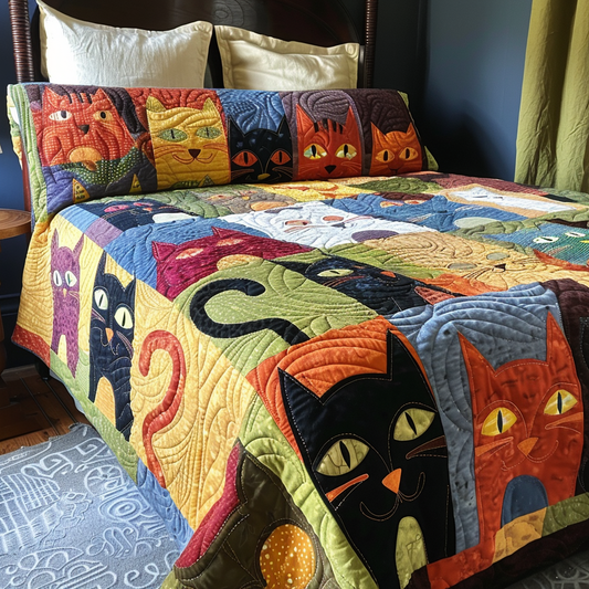 Cats TAI251124162 Quilt Bedding Set