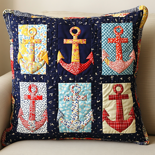 Nautical Anchor DAI111124551 Quilted Pillow Case