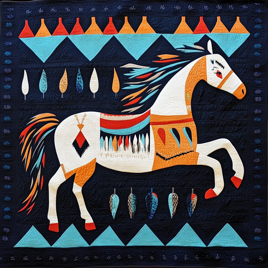 Native American Horse DAI040924261 Quilt Blanket