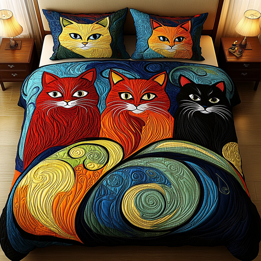 Cats TAI201124205 Quilt Bedding Set