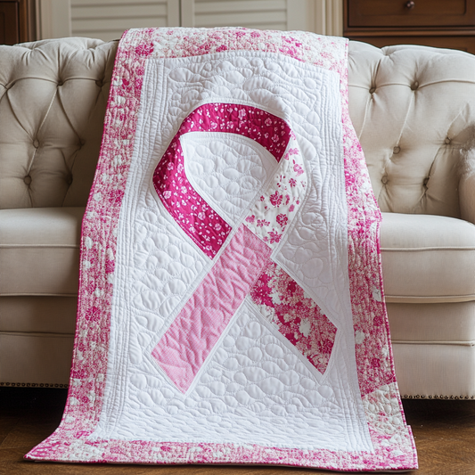 Breast Cancer Ribbon TAI101224191 Quilt Blanket