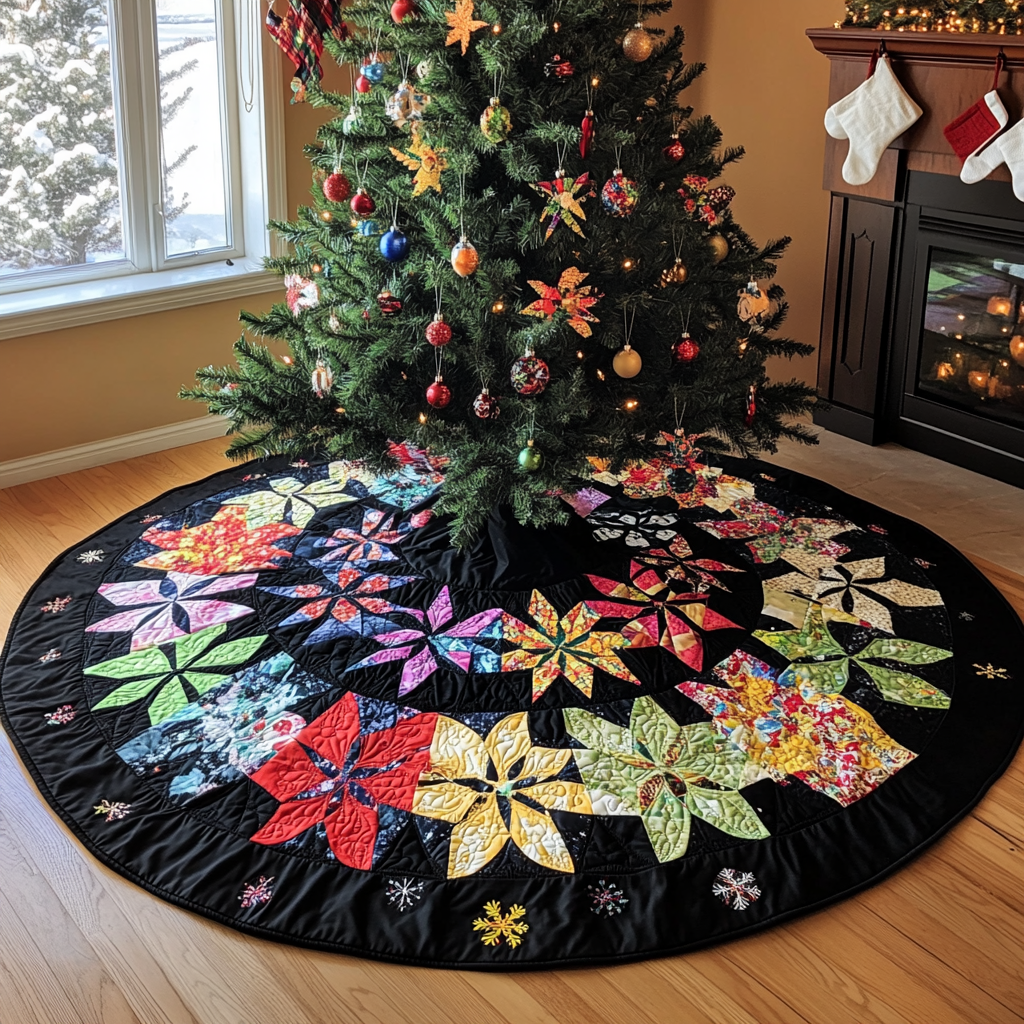 Christmas Snowflake TAI021024174 Quilted Tree Skirt