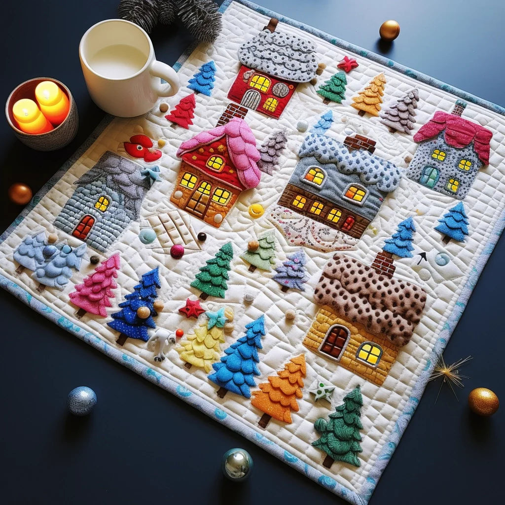 Christmas Village TAI261223186 Quilted Placemats